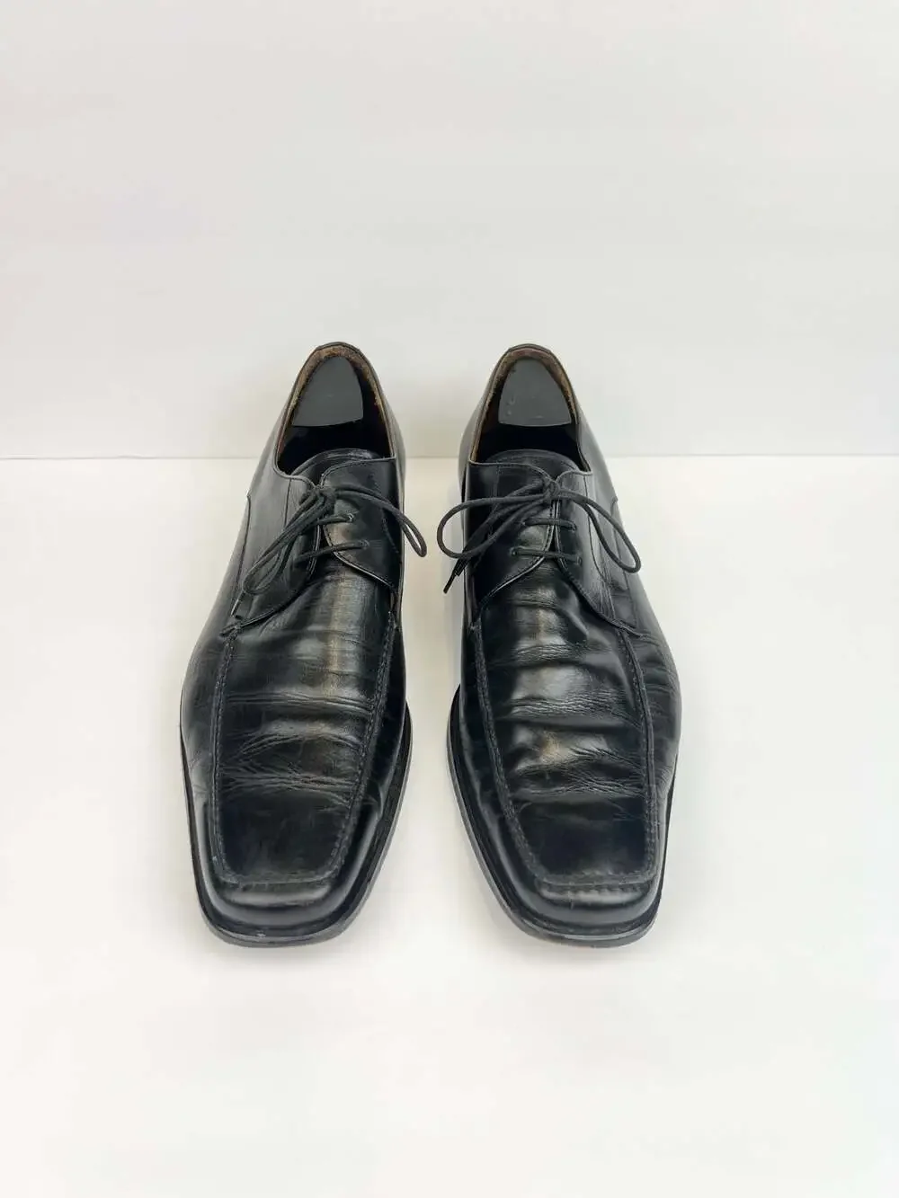 Magnanni Men's Black Leather Moc-Toe Oxford Dress Shoes Sz 10.5M